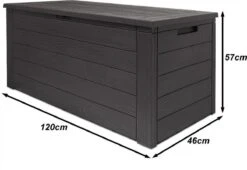 Merkloos Woody Tuin Opbergbox - 324 Liter 45x120x60 Cm - Tuinkussenbox - Antraciet/bruin 16 Merkloos Woody Tuin Opbergbox - 324 Liter 45x120x60 Cm - Tuinkussenbox - Antraciet/bruin -Tuin En Buiten 1200x826 2