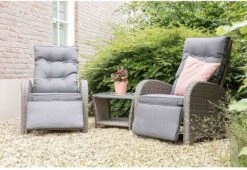 Loungeset Duoset Melia 2 Verstelbare Stoelen + Tafel - Balkonset -Tuin En Buiten 1200x826