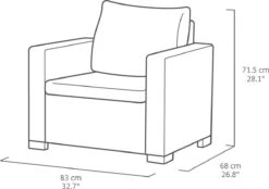 Allibert California Loungeset - 5 Personen - Cappuccino -Tuin En Buiten 1200x847 1