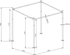 SORARA® Milano Paviljoen - Grijs - 285x300 Cm. -Tuin En Buiten 1200x939