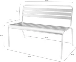 MaximaVida Metalen Tuinbank Max 120 Cm Olijfgroen -Tuin En Buiten 1200x992