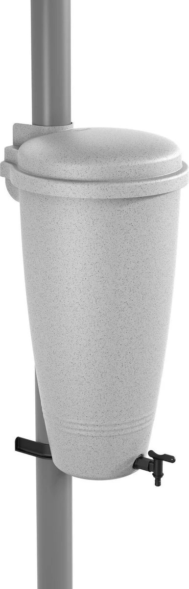 Elho Green Basics Rain Catcher 33 - Regenton Voor Balkonbuiten - Ø 33.5 X H 73.5 Cm - Grijs/Living Concrete 4 Elho Green Basics Rain Catcher 33 - Regenton Voor Balkonbuiten - Ø 33.5 X H 73.5 Cm - Grijs/Living Concrete - Afbeelding 2