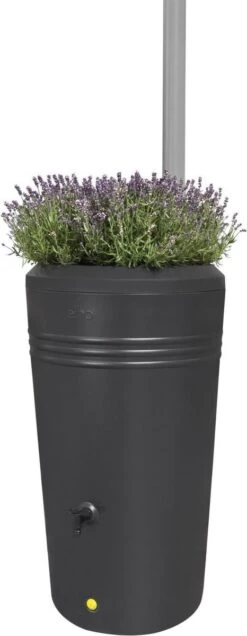 Elho Green Basics Regenton - Regenton - Living Black - Buiten - 200 Liter -Tuin En Buiten 466x1200