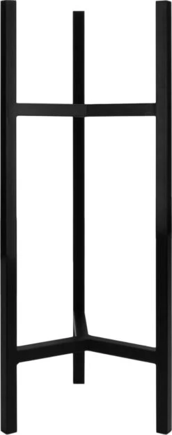 QUVIO Plantenstandaard Binnen - Inclusief Pot - Staande Plantenbak - Metaal - Bloempot - 22 X 22 X 60 Cm - Zwart -Tuin En Buiten 476x1200