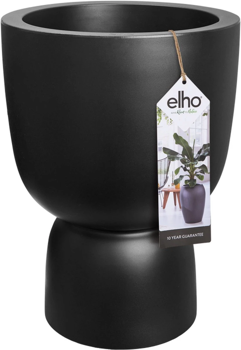 Elho Pure Coupe 41 - Bloempot Voor Binnen & Buiten - Ø 41.3 X H 57.9 Cm - Zwart/Zwart 10 Elho Pure Coupe 41 - Bloempot Voor Binnen & Buiten - Ø 41.3 X H 57.9 Cm - Zwart/Zwart - Afbeelding 8