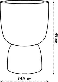 Elho Pure Coupe 35 - Bloempot Voor Binnen & Buiten - Ø 34.9 X H 49.0 Cm - Beige/Balanced Beige -Tuin En Buiten 843x1200 3