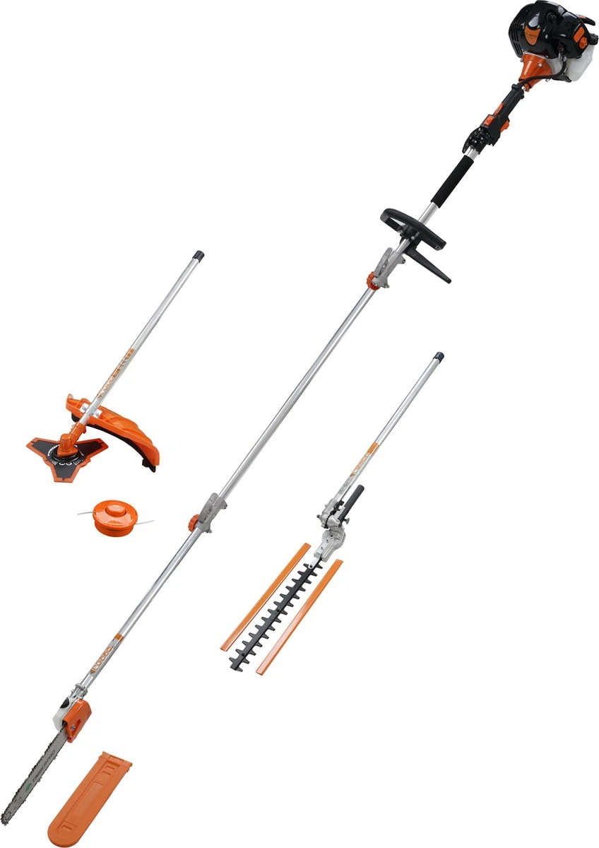 TIMBERPRO - 5-in-1 – Multitool – Benzine - Kettingzaag - Bosmaaier -Kantenmaaier - Haagschaar - Verlengstuk - 52 Cc. 13 TIMBERPRO - 5-in-1 – Multitool – Benzine - Kettingzaag - Bosmaaier -Kantenmaaier - Haagschaar - Verlengstuk - 52 Cc. - Afbeelding 11