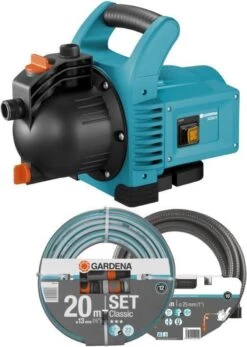 GARDENA - Classic Besproeiingspomp 3000/4 Compleet - Waterpomp - Incl. 3.5 M Aanzuigslang En 20 M Slang -Tuin En Buiten 853x1200