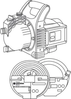 GARDENA - Classic Besproeiingspomp 3000/4 Compleet - Waterpomp - Incl. 3.5 M Aanzuigslang En 20 M Slang -Tuin En Buiten 867x1200