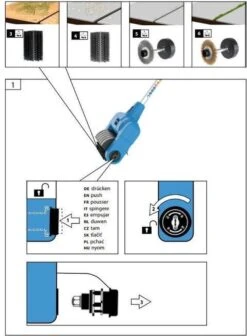 Güde Elektrische Oppervlakte- En Voegenreiniger - MET Telescopische Stang & 4 Voegenborstels - GUB 500 -Tuin En Buiten 883x1200