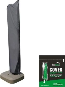 MaxxGarden Parasolhoes - Afdekhoes Voor Zweefparasol - Beschermhoes - 200-400 Cm - Met Rits En Trekkoord - Zwart -Tuin En Buiten 896x1200