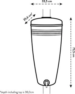 Elho Green Basics Rain Catcher 33 - Regenton Voor Balkonbuiten - Ø 33.5 X H 73.5 Cm - Grijs/Living Concrete 16 Elho Green Basics Rain Catcher 33 - Regenton Voor Balkonbuiten - Ø 33.5 X H 73.5 Cm - Grijs/Living Concrete -Tuin En Buiten 951x1200